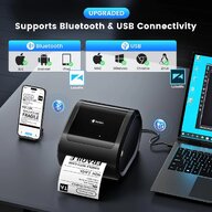 Phomemo D520BT desktop-labelprinter — in gebruik