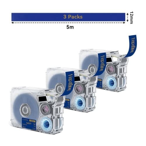 Navy lint · gouden opdruk · 2 cassettes