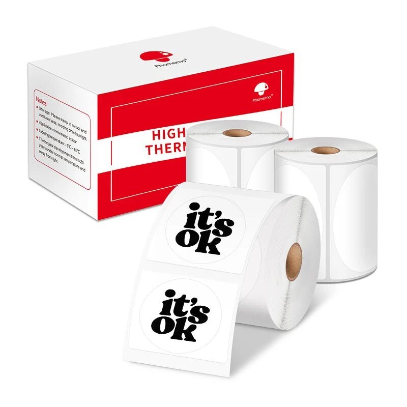 Ronde labels Ø 50 mm · wit