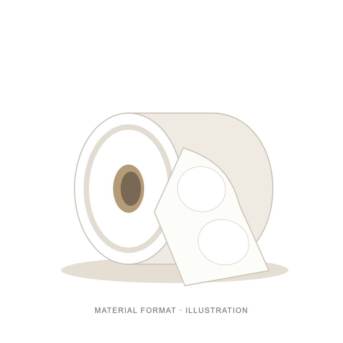 Ronde labels 2 inch · witte rol
